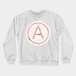 Rose Gold Marble Alpha Crewneck Sweatshirt